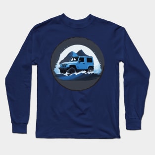 Jeep vehicle dark blue design Long Sleeve T-Shirt